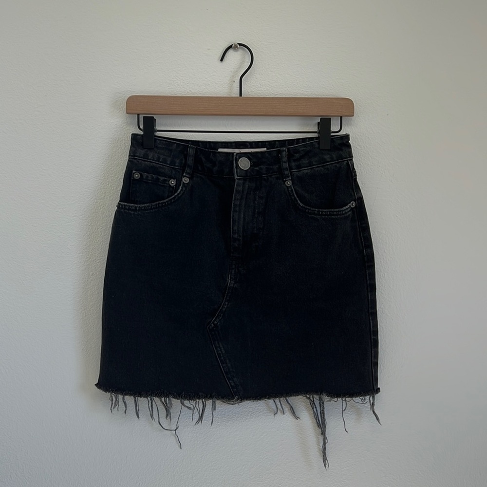 ASOS black denim skirt